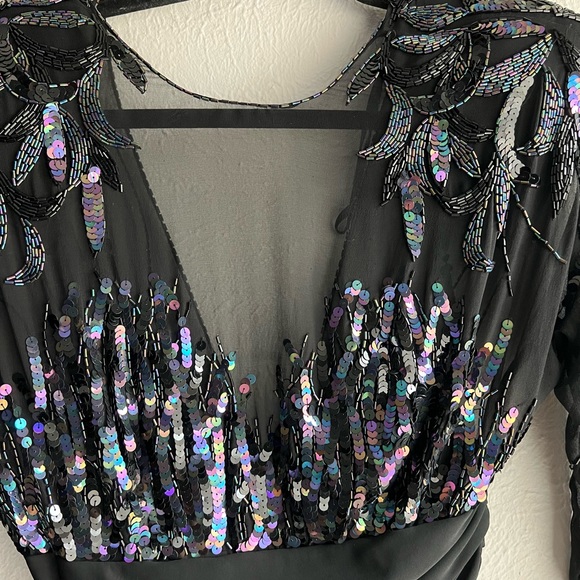 Vintage Casadei silk beaded dress - Picture 6 of 11